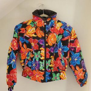 Obermyer Tropical Floral Thermal Ski Jacket size 10
